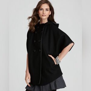 DKNY XS/S Black Hooded Short Sleeve Jacket